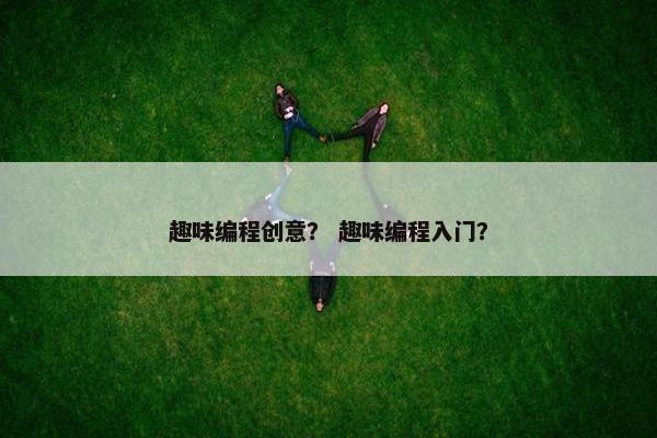 趣味编程创意？ 趣味编程入门？