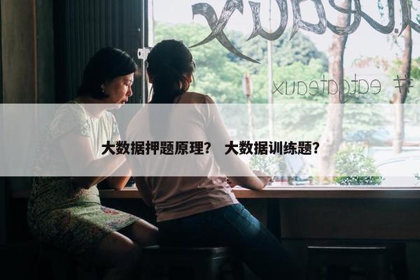 大数据押题原理？ 大数据训练题？