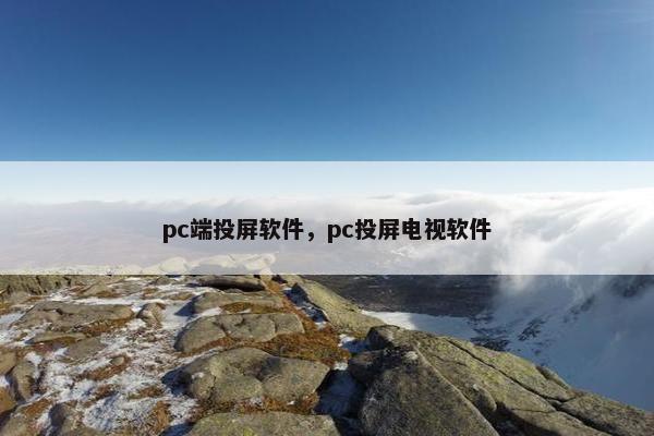 pc端投屏软件，pc投屏电视软件
