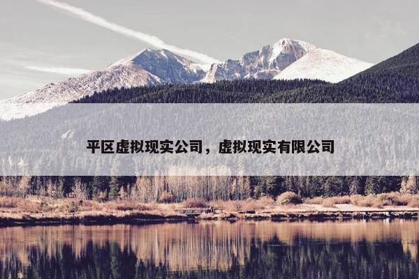 平区虚拟现实公司，虚拟现实有限公司