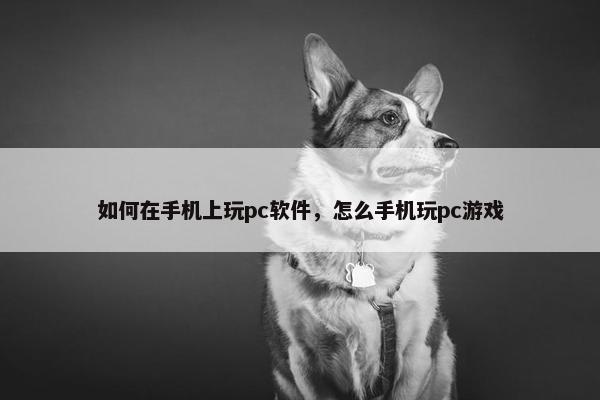 如何在手机上玩pc软件，怎么手机玩pc游戏