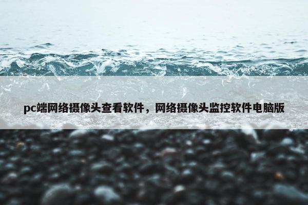 pc端网络摄像头查看软件，网络摄像头监控软件电脑版