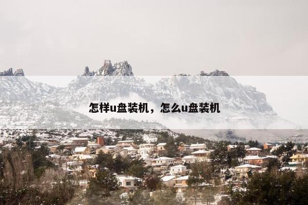 怎样u盘装机，怎么u盘装机