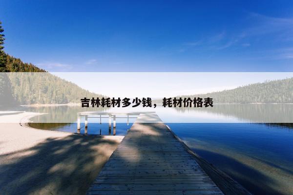 吉林耗材多少钱，耗材价格表