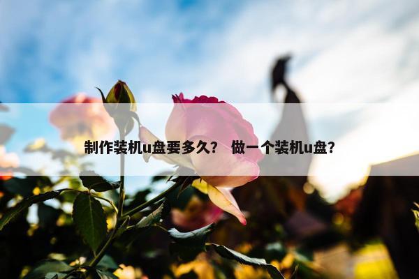 制作装机u盘要多久？ 做一个装机u盘？
