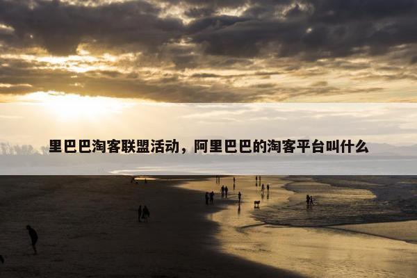 里巴巴淘客联盟活动，阿里巴巴的淘客平台叫什么