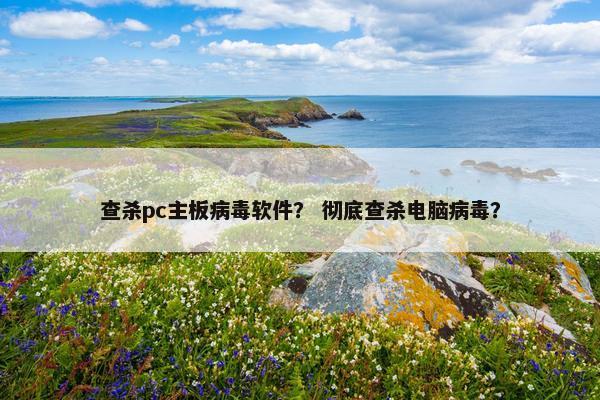 查杀pc主板病毒软件？ 彻底查杀电脑病毒？