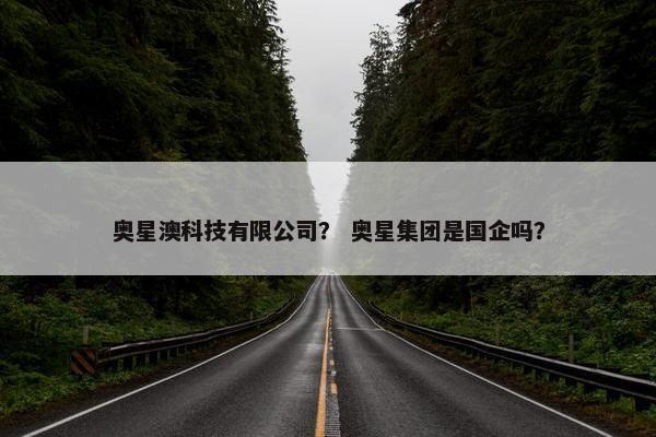 奥星澳科技有限公司？ 奥星集团是国企吗？