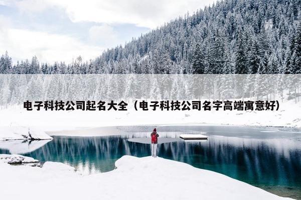 电子科技公司起名大全（电子科技公司名字高端寓意好）
