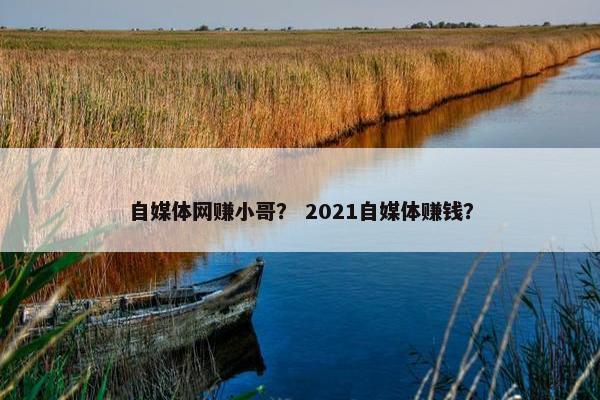自媒体网赚小哥？ 2021自媒体赚钱？