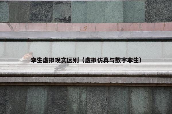 孪生虚拟现实区别（虚拟仿真与数字孪生）