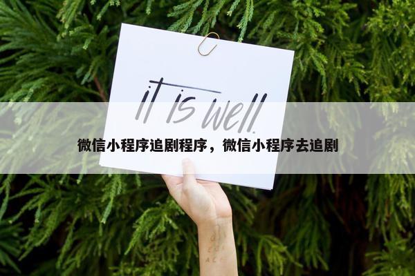 微信小程序追剧程序，微信小程序去追剧
