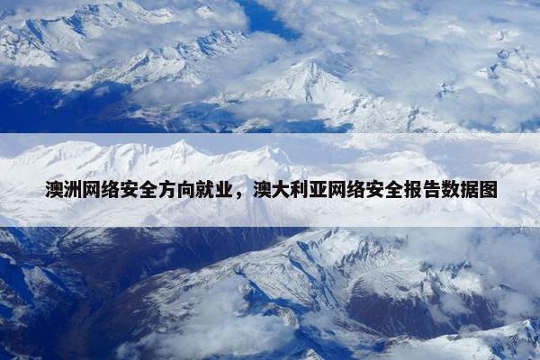 澳洲网络安全方向就业，澳大利亚网络安全报告数据图