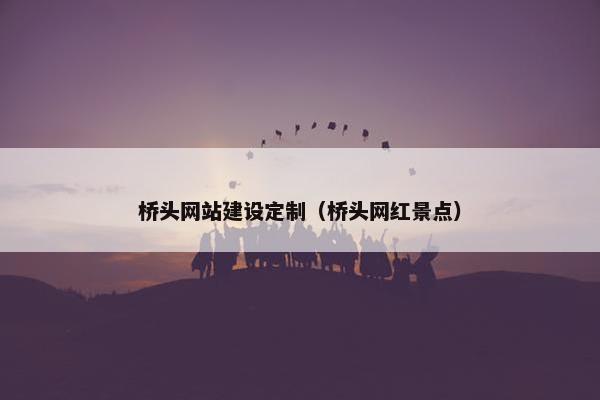 桥头网站建设定制（桥头网红景点）