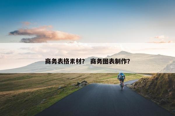 商务表格素材？ 商务图表制作？