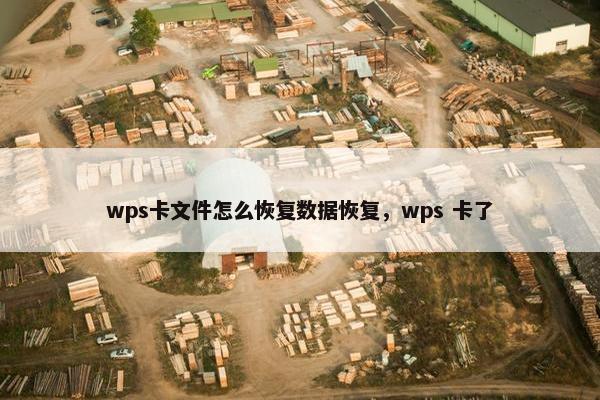 wps卡文件怎么恢复数据恢复，wps 卡了