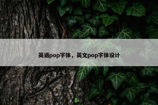 英语pop字体，英文pop字体设计