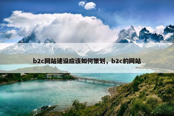 b2c网站建设应该如何策划，b2c的网站