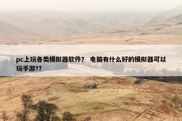 pc上玩各类模拟器软件？ 电脑有什么好的模拟器可以玩手游?？