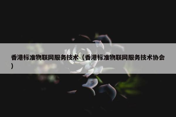 香港标准物联网服务技术（香港标准物联网服务技术协会）