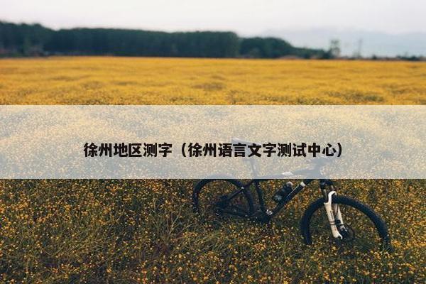 徐州地区测字（徐州语言文字测试中心）