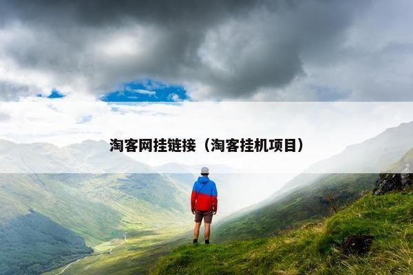 淘客网挂链接（淘客挂机项目）
