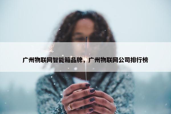 广州物联网智能箱品牌，广州物联网公司排行榜