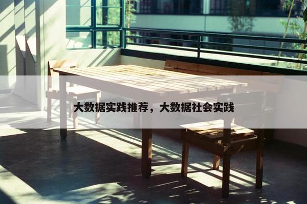 大数据实践推荐，大数据社会实践
