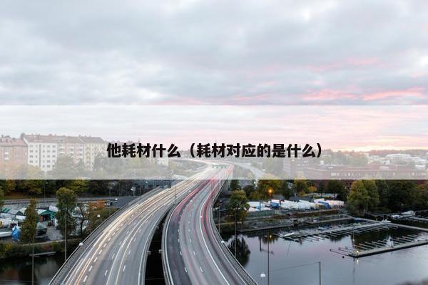 他耗材什么（耗材对应的是什么）