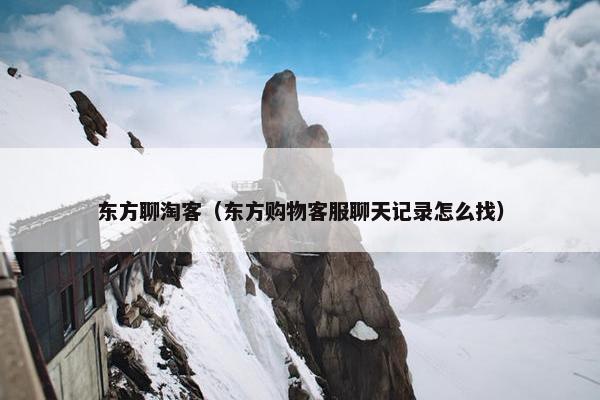 东方聊淘客（东方购物客服聊天记录怎么找）