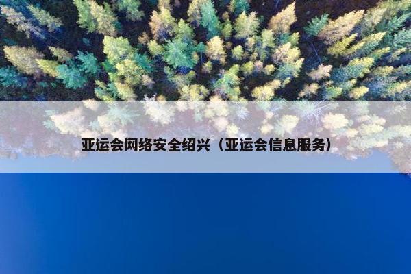 亚运会网络安全绍兴（亚运会信息服务）