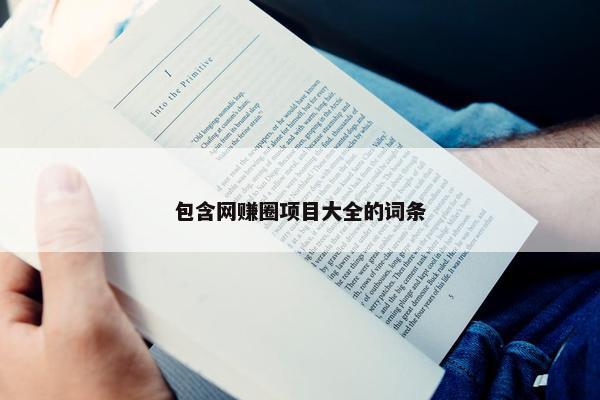 包含网赚圈项目大全的词条