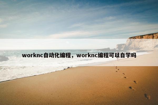 worknc自动化编程，worknc编程可以自学吗