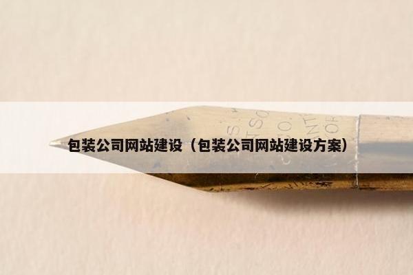包装公司网站建设（包装公司网站建设方案）