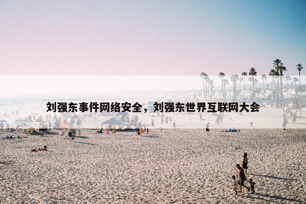 刘强东事件网络安全，刘强东世界互联网大会
