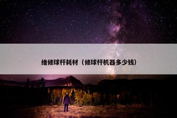 维修球杆耗材（修球杆机器多少钱）