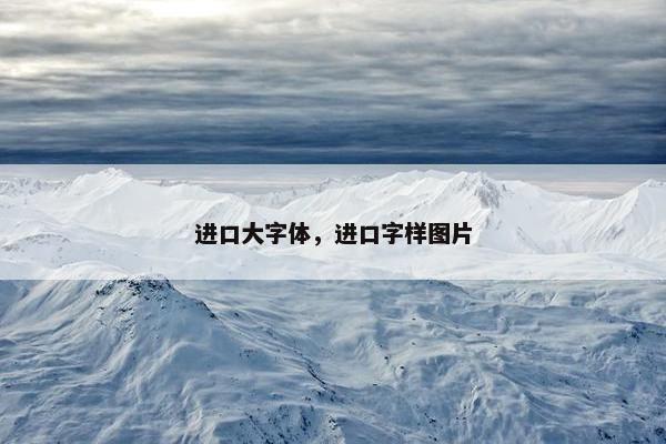 进口大字体，进口字样图片