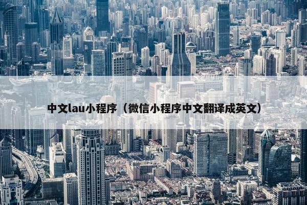 中文lau小程序（微信小程序中文翻译成英文）