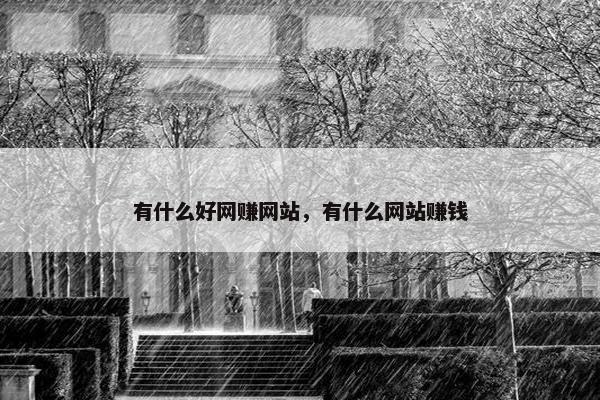 有什么好网赚网站，有什么网站赚钱