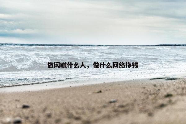 做网赚什么人，做什么网络挣钱