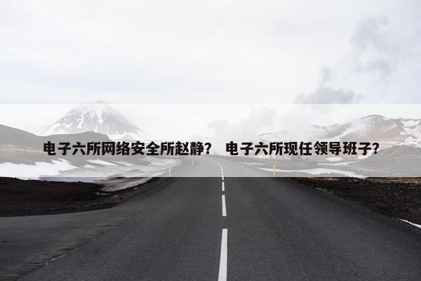 电子六所网络安全所赵静？ 电子六所现任领导班子？