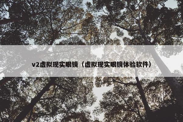 v2虚拟现实眼镜（虚拟现实眼镜体验软件）