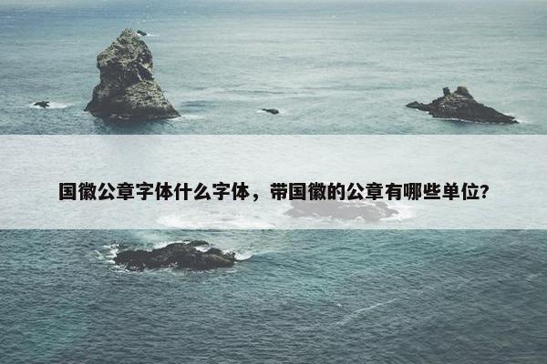 国徽公章字体什么字体，带国徽的公章有哪些单位?