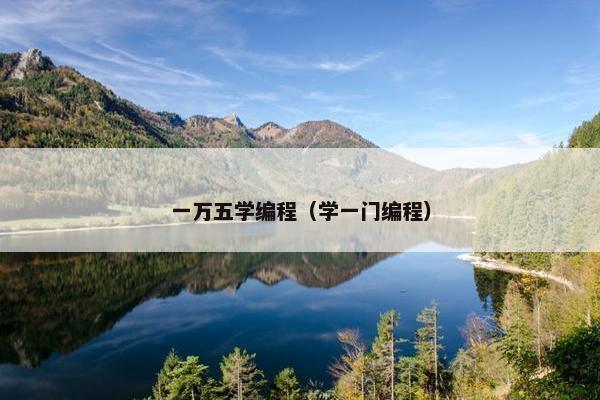 一万五学编程（学一门编程）