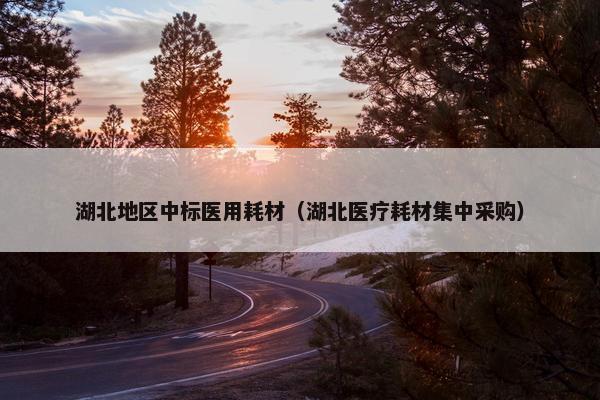 湖北地区中标医用耗材（湖北医疗耗材集中采购）