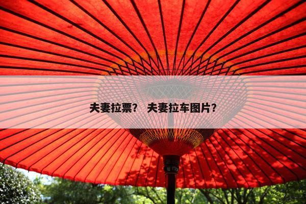 夫妻拉票？ 夫妻拉车图片？