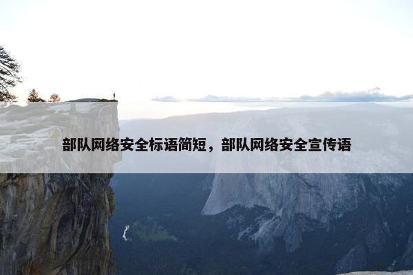 部队网络安全标语简短，部队网络安全宣传语