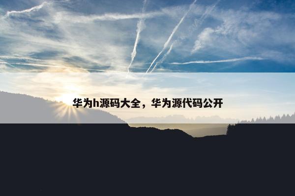 华为h源码大全，华为源代码公开