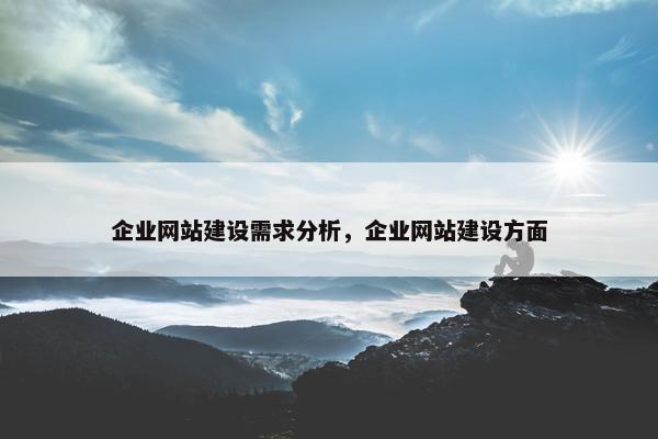 企业网站建设需求分析，企业网站建设方面