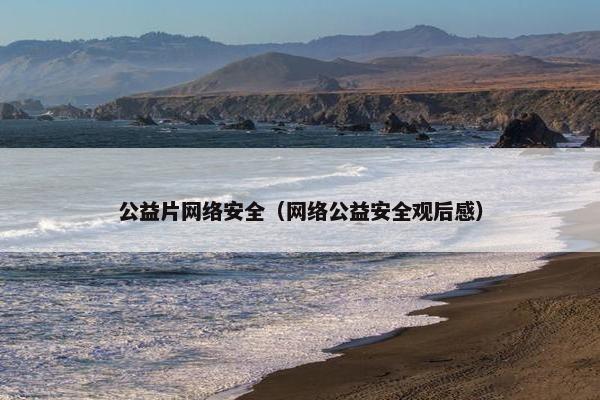 公益片网络安全（网络公益安全观后感）